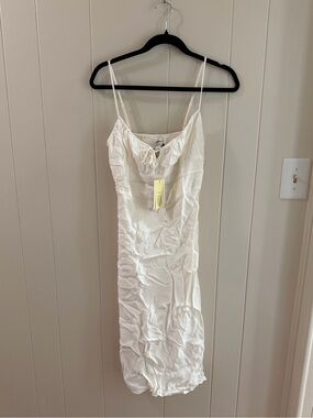 NWT Aritzia Wilfred Bellow Linen Midi Slip Dress